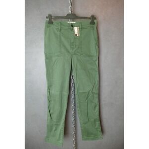 Madewell Utility Fatigue‎ Pants Womens Olive Green Crop Size 4 Cotton Blend